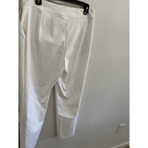 St. John Caviar Emma Womens 8 Pants White Cotton Dress Resort Old Money Career - Picture 3 of 4